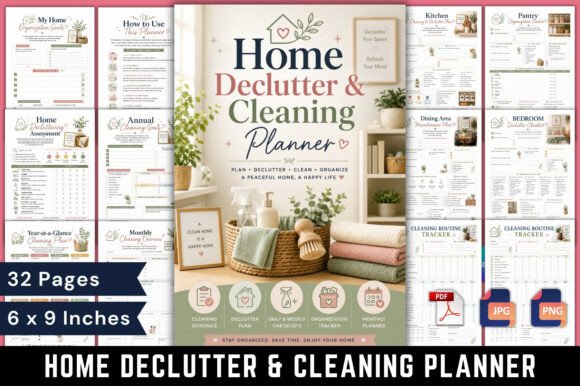 Download Home Declutter &amp; Cleaning Planner - Cleaning Collection