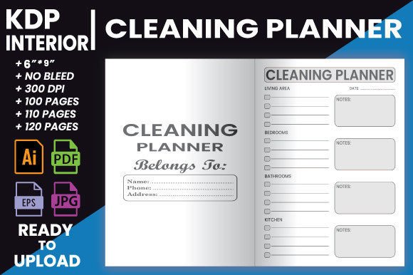 Download Cleaning Planner | KDP Interior - Cleaning Collection