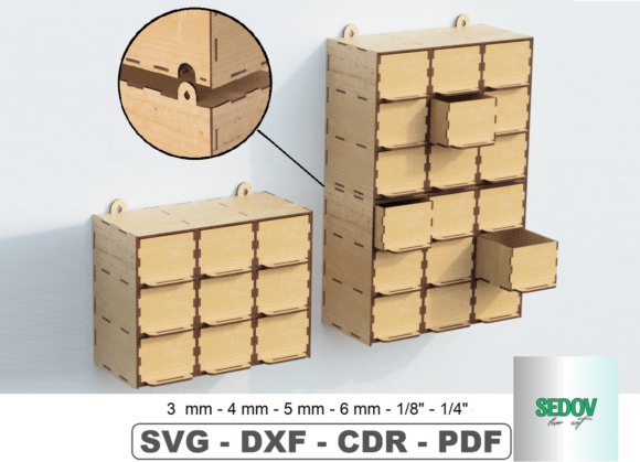 Download Wall Storage Organizer Laser Cut Files - Organizer Collection
