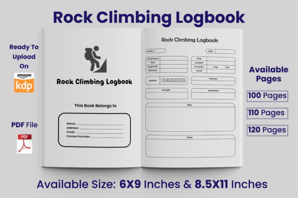 Download Rock Climbing Logbook KDP Interior - Premium Bundle