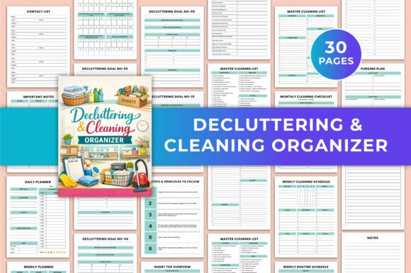 Download Decluttering &amp; Cleaning Organizer KDP - Cleaning Collection
