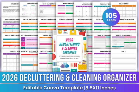 Download 2026 Decluttering &amp; Cleaning Organizer - Cleaning Collection