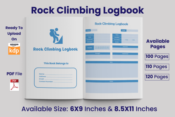Download Rock Climbing Logbook KDP Interior - Premium Bundle