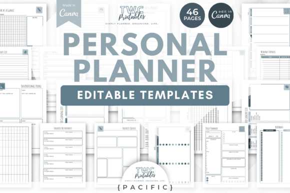 Download Personal Planner Canva Templates | PAC - Planner canva templates Collection