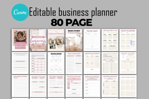 Download Business Planner Canva Templates - Planner canva templates Collection