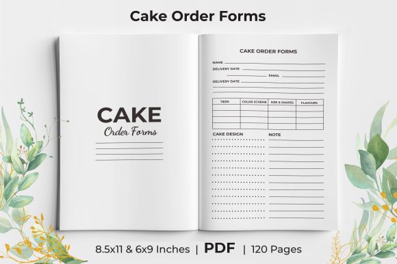 Download Cake Order Form KDP Template - Premium Bundle